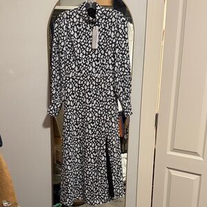 OLIVIA RUBIN Black and White Long Sleeve Dress